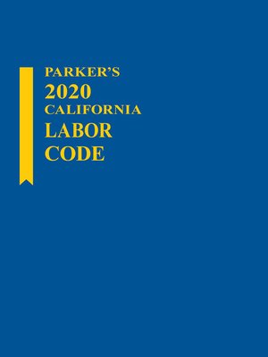 cover image of Parker's California Labor Code